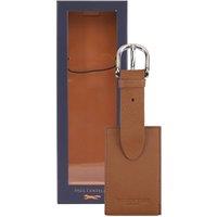 Paul Costelloe Bolt Leather Luggage Tag in Brown