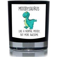 60 SECOND MAKEOVER Moodysaurus, Like A Normal Moody But More Awesome Dinosaur Funny 20cl Candle in Black