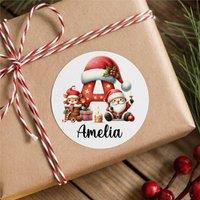 60 SECOND MAKEOVER 25 x Personalised Christmas Labels Xmas