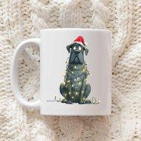 60 SECOND MAKEOVER Cane Corso Christmas Lights Mug in White