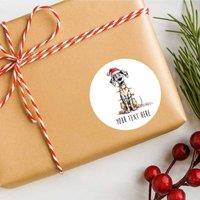 60 SECOND MAKEOVER 25 x Personalised Christmas Labels Dalmatian