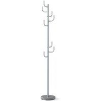 Costway Freestanding Coat Rack Cactus Coat Tree w/8 Hooks Metal Hanger Stand in Silver