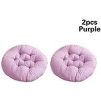 Havendro 2X Purple Round Chair Seat Pad Cushions Dining Garden Patio Pillow