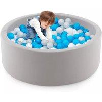 Costway Toddlers Foam Ball Pit 90x30cm Soft Round Ball Pool die Baby Playpen in White | Size: 90x30 cm