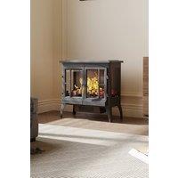 Living and Home Freestanding Electric Fireplace Heater in Black