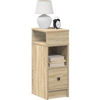 Berkfield Home Bedside Cabinets 2 pcs with Drawer Sonoma Oak 25x31x66 cm in Brown | Size: 25 x 31 x 66 cm