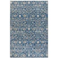THE RUGS Villeroy & Boch 1869 Ernest Short Pile Vintage Floral Rug in Blue | Size: 160 cm x 235 cm