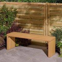 Rowlinsons 1.5m Kyoto Contemporary Bench - Timber - L40 x W150 x H50 cm in Brown