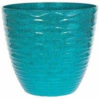 La Hacienda 38cm Large Windermere Plant Pot - Plastic - L38 x W38 x H33 cm - Teal
