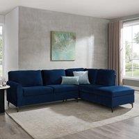 Home Detail Alyssum Right-Hand Corner Sofa in Navy | Size: 4 Person