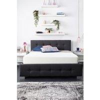Aspire End Lift Ottoman Storage Bed, Black Linen | Size: Super King