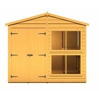 Shires Sun Hut 8 x 6 Feet Potting Shed - L179 x W244.8 x H222.5 cm in Brown