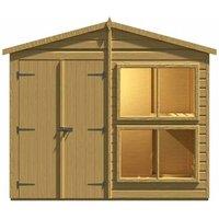 Shires Sun Hut 8 x 4 Feet Potting Shed - L119 x W244.8 x H222.5 cm in Brown