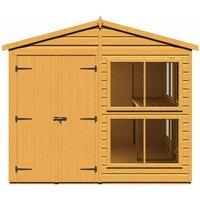 Shires Sun Hut 8 x 8 Feet Potting Shed - L238 x W244.8 x H222.5 cm in Brown