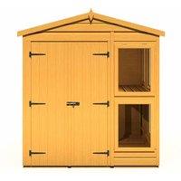 Shires Sun Hut 6 x 6 Feet Potting Shed - L179 x W185.8 x H214.6 cm in Brown