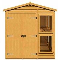 Shires Sun Hut 6 x 12 Feet Potting Shed - L357 x W185.8 x H214.6 cm in Brown