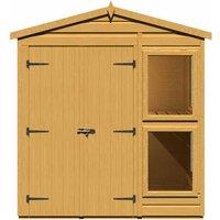 Shires Sun Hut 6 x 4 Feet Potting Shed - L119 x W185.8 x H214.6 cm in Brown
