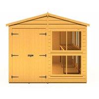 Shires Sun Hut 8 x 12 Feet Potting Shed - L357 x W244.8 x H222.5 cm in Brown