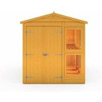 Shires Sun Hut 6 x 10 Feet Potting Shed - L298 x W185.8 x H214.6 cm in Brown