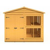 Shires Sun Hut 8 x 10 Feet Potting Shed - L298 x W244.8 x H222.5 cm in Brown