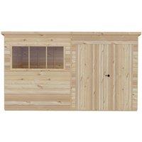 Shires Ranger 12 x 8 Feet Double Door Shed - L239 x W359 x H213.9 cm in Light Tan