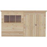 Shires Ranger 12 x 10 Feet Double Door Shed - L299 x W359 x H213.9 cm in Light Tan