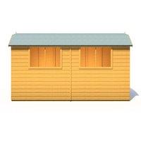 Shires Barn 12x6 DD Premium Sheds - L197.8 x W371.4 x H212.8 cm in Brown