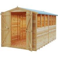 Shires Overlap DD Garden Shed - Dip Treated Approx 10 x 6 Feet in Light Tan