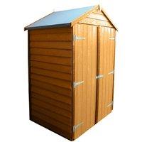 Shires Tool Store Double Door Garden Shed - Dip Treated Approx 4 x 3 Feet in Brown