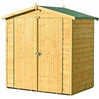 Shires Lewis 4 x 6 Feet Premium Apex Double Door with One Opening Window in Light Tan