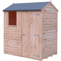 Shires Overlap 6 x 4 Single Door Reverse Apex in Brown