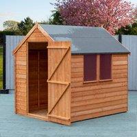 Shires Overlap 7 x 5 Shed Single Door in Brown