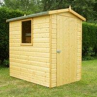 Shires Lewis Handmade Garden Shed Approx 6 x 4 Feet in Brown
