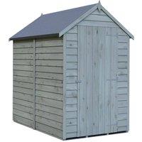 Shires Overlap 6 x 4 Feet Pressure Treated Value Range Shed Single Door in Grey