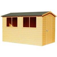 Shires Lewis Handmade Garden Shed Approx 10 x 6 Feet in Brown