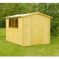 Shires Lewis Handmade Garden Shed Approx 10 x 8 Feet in Brown