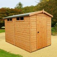 Shires Security Apex Handmade Garden Shed Approx 10 x 6 Feet in Brown