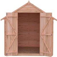 Shires 4 x 6 Feet Overlap Double Door Garden Shed - Dip Treated in Brown