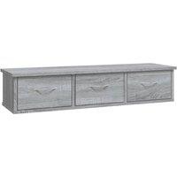 Berkfield Home Wall Cabinet Grey Sonoma 88x26x18.5 cm Engineered Wood