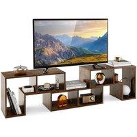 Costway TV Stand for TVs up to 65 Inches Free Combination Adjustable TV Cabinet Center in Brown