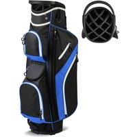 Costway 14-Way Golf Cart Bag Lightweight Golf Club Bag w/ 9 Zippered Pockets in Blue