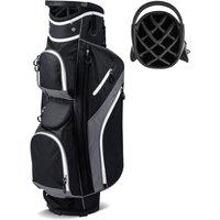 Costway 14-Way Golf Cart Bag Lightweight Golf Club Bag w/ 9 Zippered Pockets in Grey