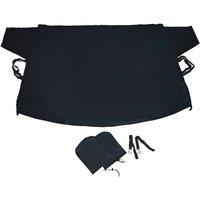 Costway Car Front & Rear Windshield Cover Oxford Automotive Window Protector in Black