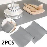Havendro 2PCS 5M Non-Slip Draw Mat Shelf Kitchen Cupboard Drawer Mats in Grey
