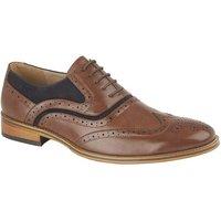 Goor Men's Brogue Oxford Shoes in Brown | Size: 7
