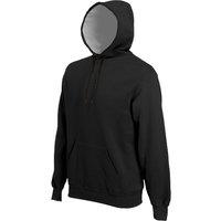 Kariban Men's Contrast Heavyweight Hoodie in Black | Size: 3XL