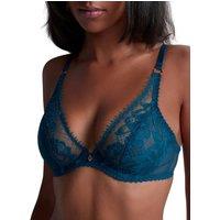 Aubade Women's Flawless Love Triangle Plunge Bra in Blue | Size: 40D