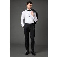 Burton Men's Black Satin Tape Slim Fit Tuxedo Trousers | Size: 36R