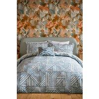 Harlequin 'Crater' Cotton Duvet Cover Set in Blue | Size: Single