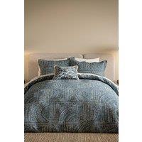 Harlequin 'Frescoes' Cotton Duvet Cover Set in Blue | Size: Single